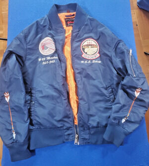 Schott NYC MA-1 Flight Jacket Men's Large BBomber Apache Geronimo B-25 Mitchell
